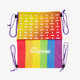 Unisex sneakers wit met lichtjes in regenboogkleuren