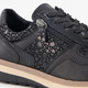 Leren dames sneakers zwart
