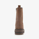 Leren dames boots met rits bruin