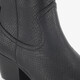 Dames cowboylaarsjes met slangenprint zwart