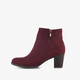 Dames enkellaarsjes met hak bordeaux rood