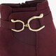 Dames enkellaarsjes met hak bordeaux rood