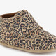 Leren babyschoenen met panterprint bruin beige