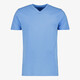 Unsigned heren T-shirt katoen met V-hals blauw