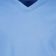 Heren T-shirt katoen met V-hals blauw
