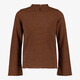 Meisjes top met lange mouwen en glitters bruin