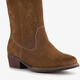 Suède meisjes cowboylaarsjes bruin