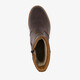 Leren dames boots met hak bruin