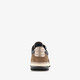 Leren dames sneakers zwart bruin