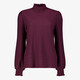 Dames top met col donkerpaars
