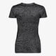 Dames sport T-shirt met panterprint zwart