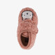 Meisjes teddy pantoffels met kat roze