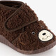 Kinder teddy pantoffels met beer bruin