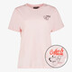 Dames T-shirt met backprint roze