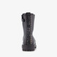 Leren meisjes veterboots zwart