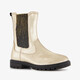 Leren meisjes Chelsea boots goud