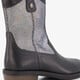 Leren meisjes western boots zwart zilver
