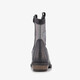 Leren meisjes western boots zwart zilver