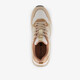 Leren dames sneakers beige goud