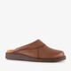 Leren dames pantoffels bruin