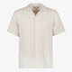 Heren overhemd met strepen beige wit