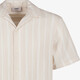 Heren overhemd met strepen beige wit