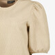 Dames top met structuur in stof beige
