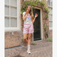 Dames sweatshort roze zwart