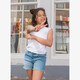 Meisjes T-shirt met geborduurde mouwen wit