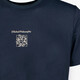 Heren T-shirt met backprint blauw