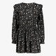 Meisjes jurk met bloemenprint zwart wit