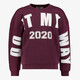 Meisjes sweater met tekst bordeauxrood