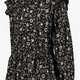 Meisjes jurk met bloemenprint zwart wit