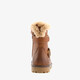 Gevoerde meisjes biker boots cognac bruin