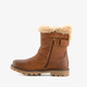 Gevoerde meisjes biker boots cognac bruin