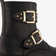 Meisjes biker boots met studs zwart
