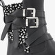 Meisjes biker boots met stippen zwart