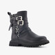 Meisjes biker boots met stippen zwart