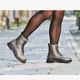 Dames veterboots grijs