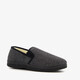 Heren pantoffels met teddy voering grijs zwart