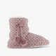 Gevoerde hoge dames sloffen roze