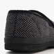 Heren pantoffels met teddy voering grijs zwart