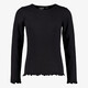 Meisjes shirt met lange mouwen zwart