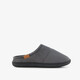 Heren instap pantoffels met teddy voering grijs