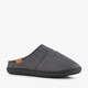 Heren instap pantoffels met teddy voering grijs