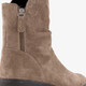 Suede dames boots beige