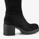 Hoge dames laarzen met blokhak zwart
