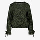 Dames blouse met zebraprint groen