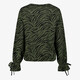 Dames blouse met zebraprint groen