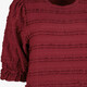 Dames top met ruches bordeauxrood